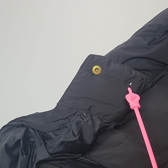 Lands' End black quilted puffer Goose Down coat XL - Picture 10 of 11